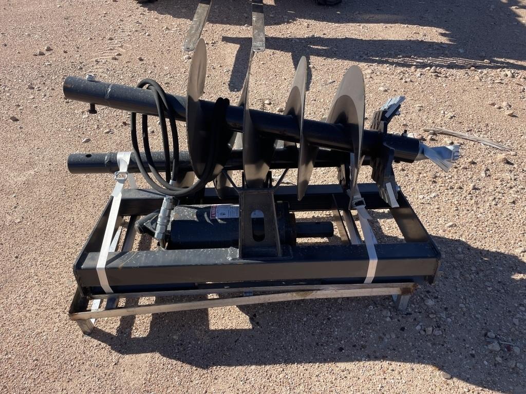 Unused. JCT Auger for skid steer