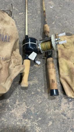 2 fishing rods & reels