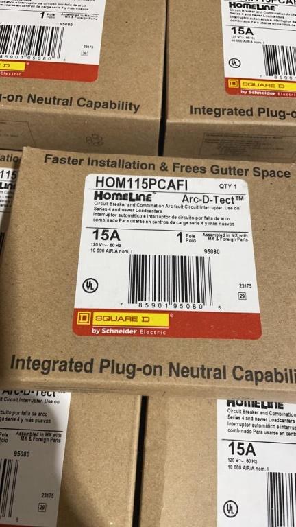 New HomeLine Arc-D-Tect 15A breakers