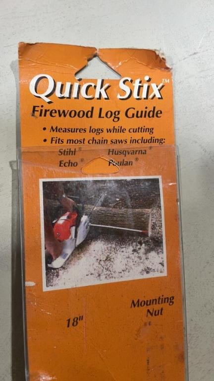 New Quick Stick firewood log guide