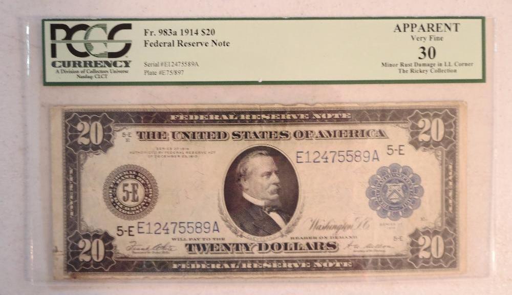 1914 $20 Federal Reserve Note