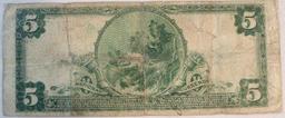 1902 $5 National Currency