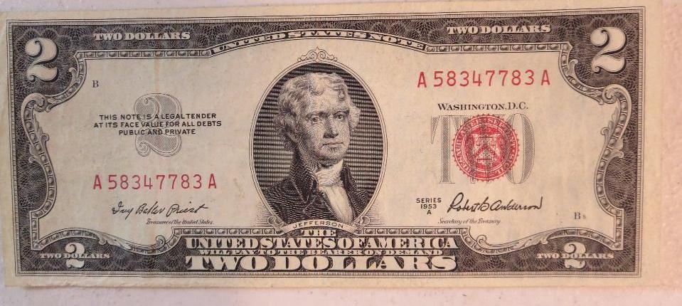 1953 A $2 US Note