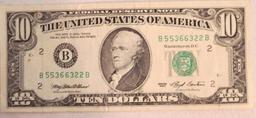 1993 $10 Federal Reserve Note