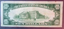 1934 A $10 Federal Reserve Note