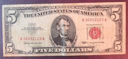 1963 $5 US Note