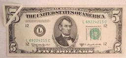 1950D $5 Federal Reserve Note