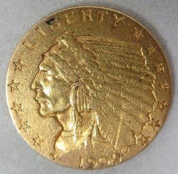 1909 $2.50 Gold Indian