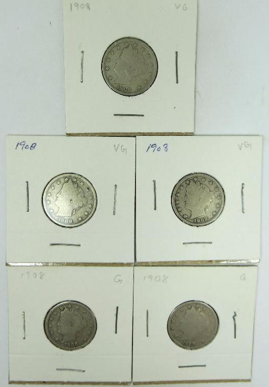 1908-P Liberty Head Nickels