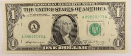 1969 B $1 Federal Reserve Note