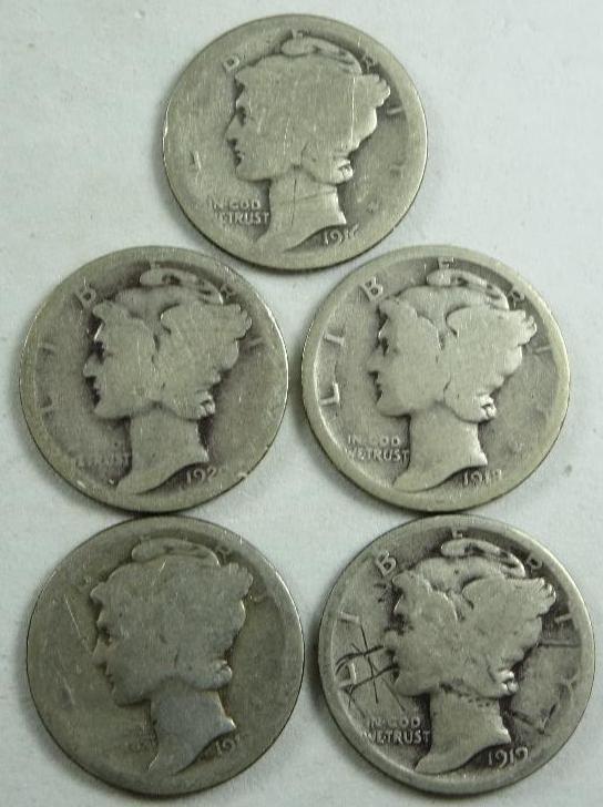 1916-1920 Mercury Dimes