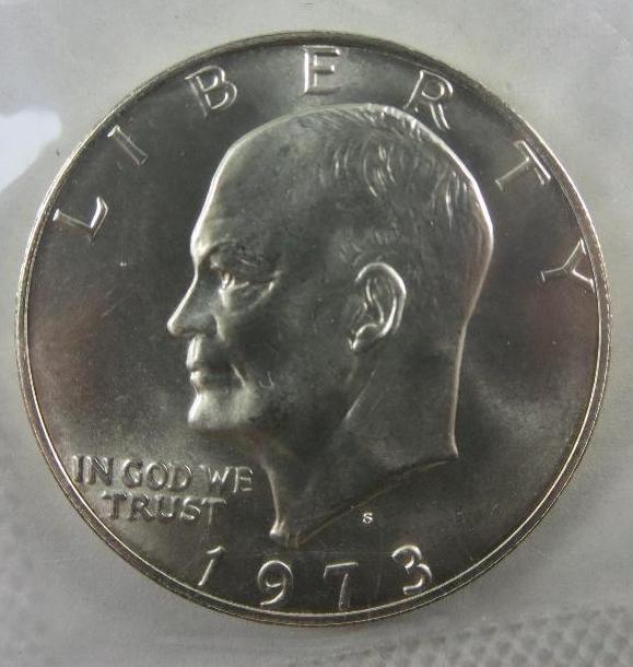 1973 Ike Unc Silver Dollar