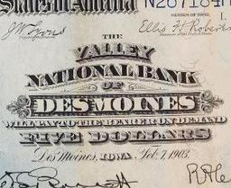 1902 $5 National Currency