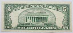 1950-B $5 Federal Reserve Note