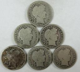 1907 Barber Dimes