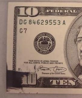 2003 $10 Federal Reserve Note