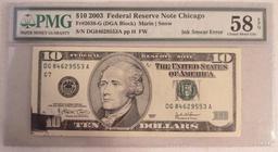 2003 $10 Federal Reserve Note