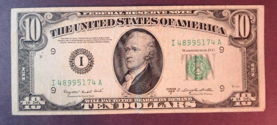 1950 C $10 Federal Reserve Note