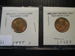 Uncirculated Old Wheat Cents (2)