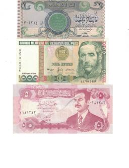 Set of 7 Foreign Bills