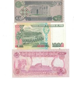 Set of 7 Foreign Bills