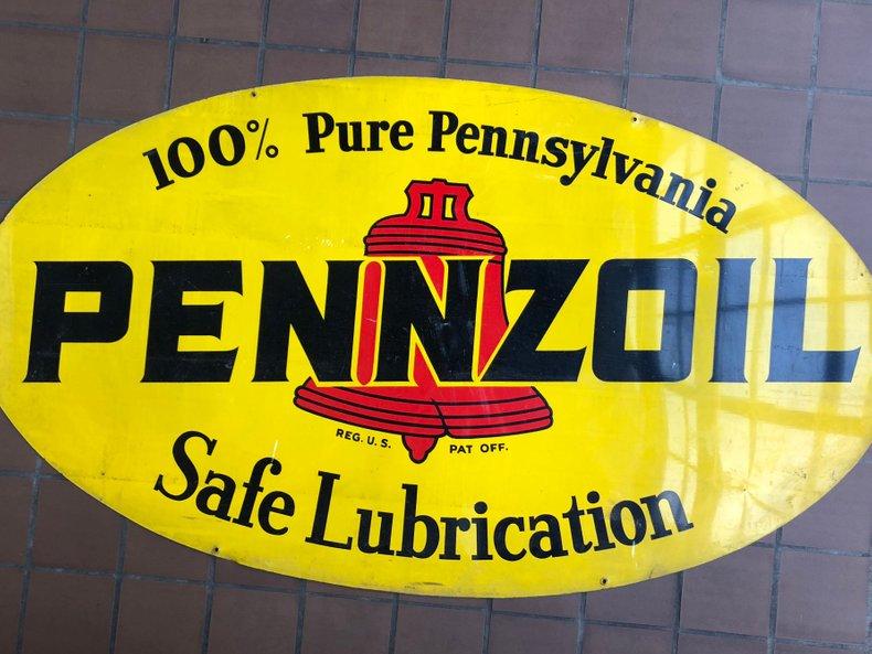 Wall Sign - Metal Pennzoil Oil