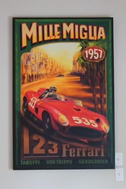 Ferrari 1957 Mille Miglia - on Canvas