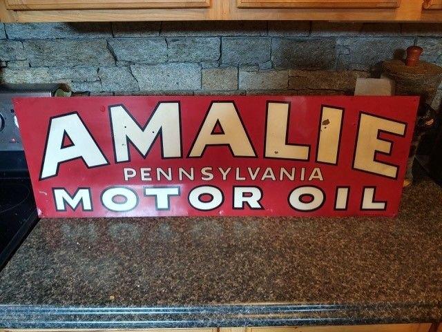 1940s Amalie  Motor Oil Sign