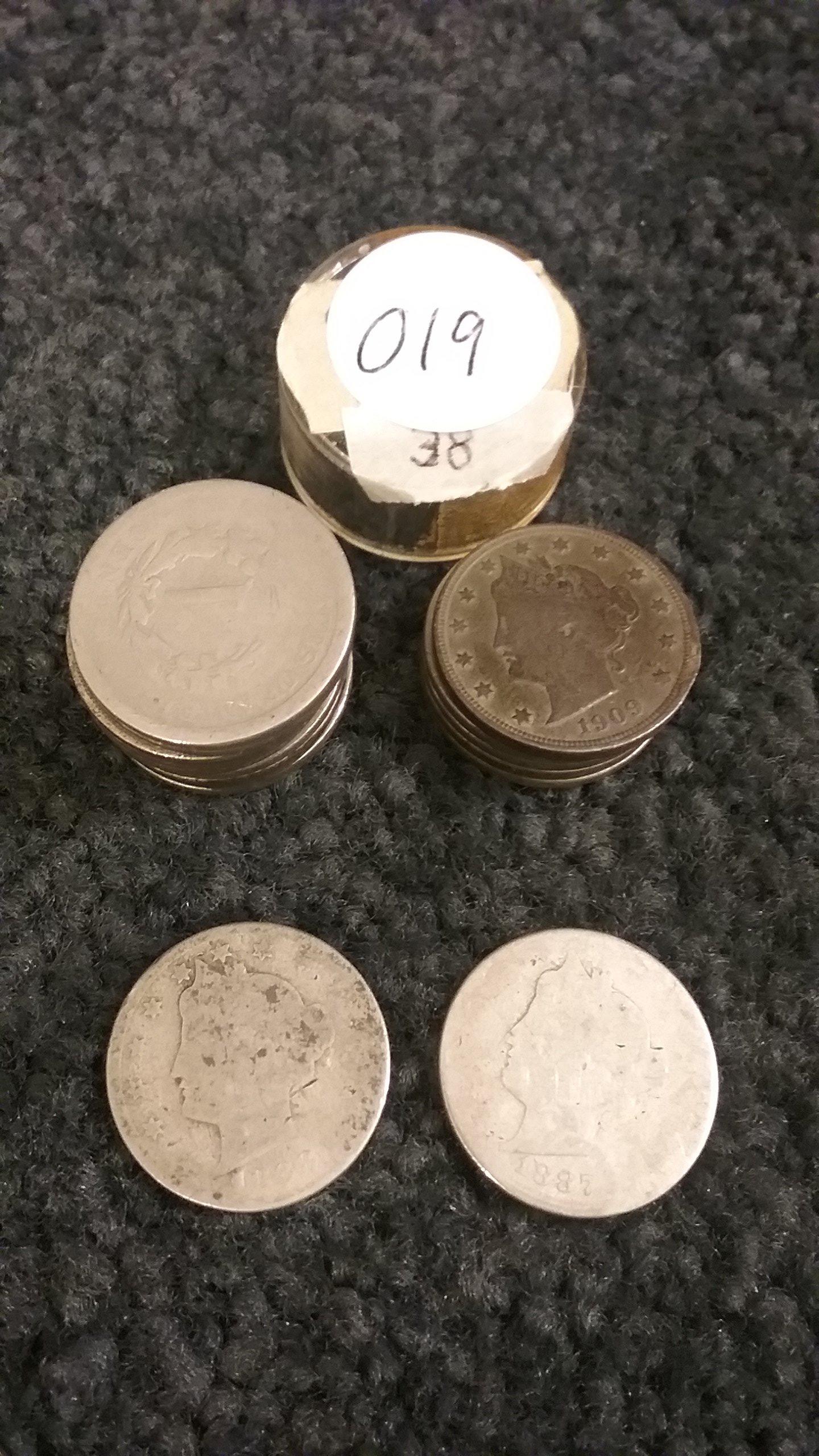 14 UGLY "V" nickels plus an 1888 & 1887 "V" Nickel