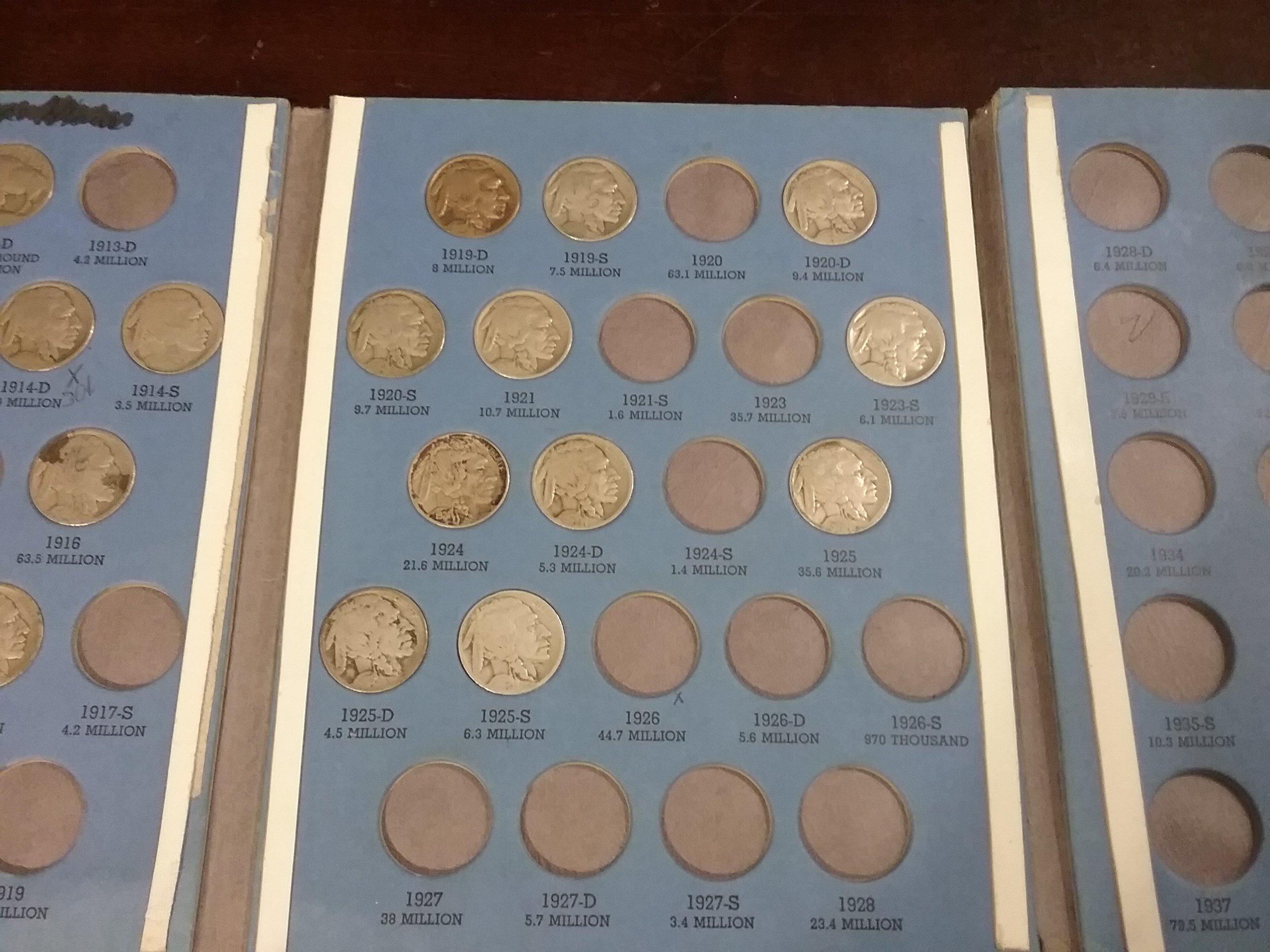 Partially Full Buffalo Nickel Book with MANY KEY DATES