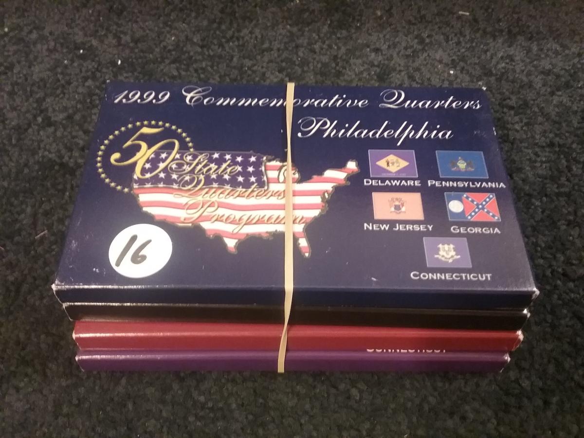 1999 Philadelphia, Denver, Gold-plated, Platinum-plated State quarter sets