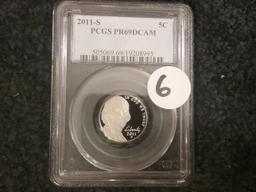 PCGS 2011-S 5 Cent PR 69 DCAM