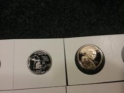 Six Proof Deep Cameo Coins