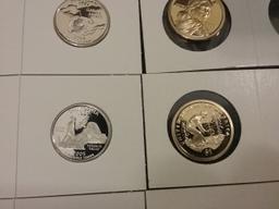 Six Proof Deep Cameo Coins