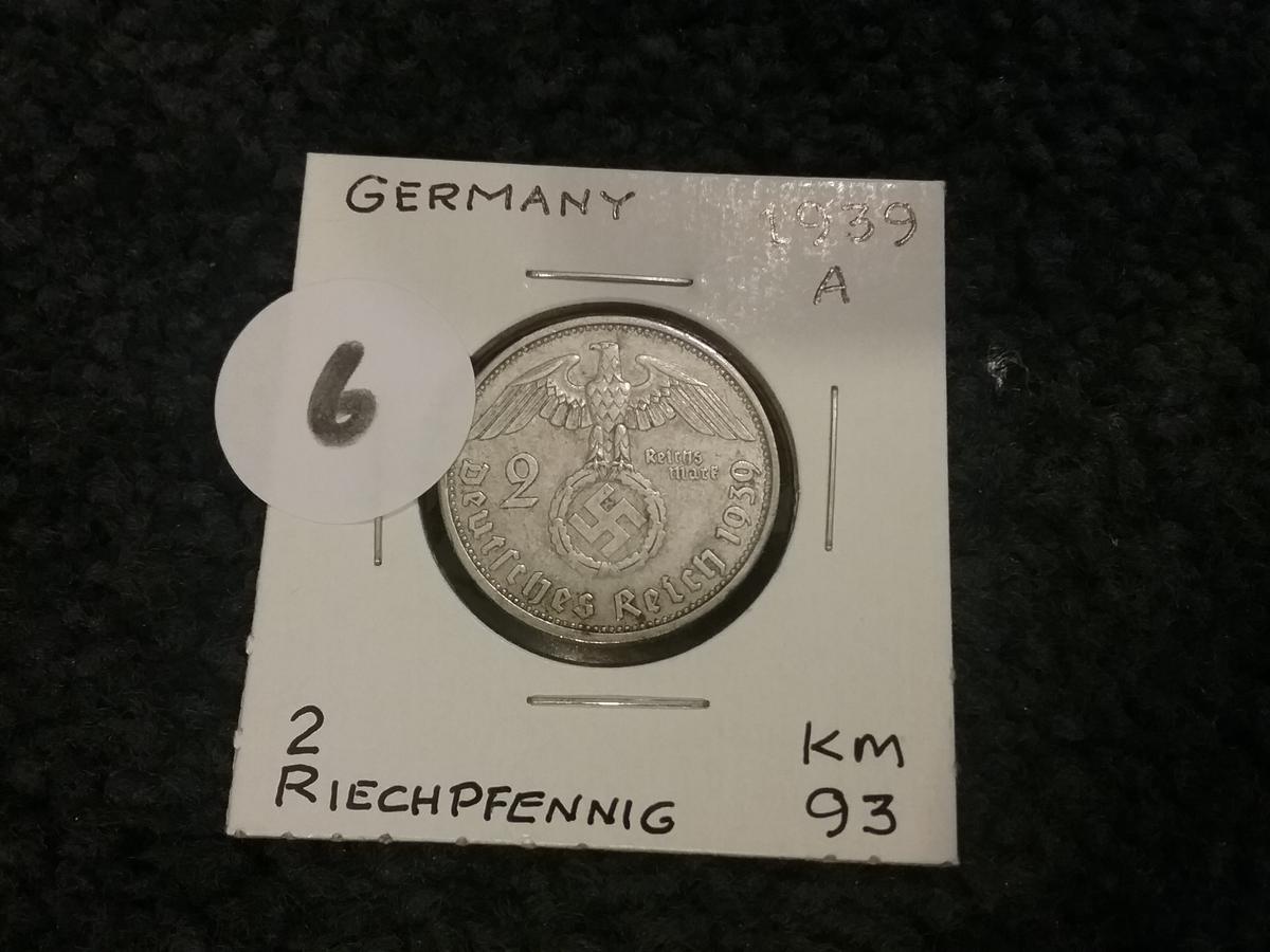 Germany  1939A 2 reichspfennig XF
