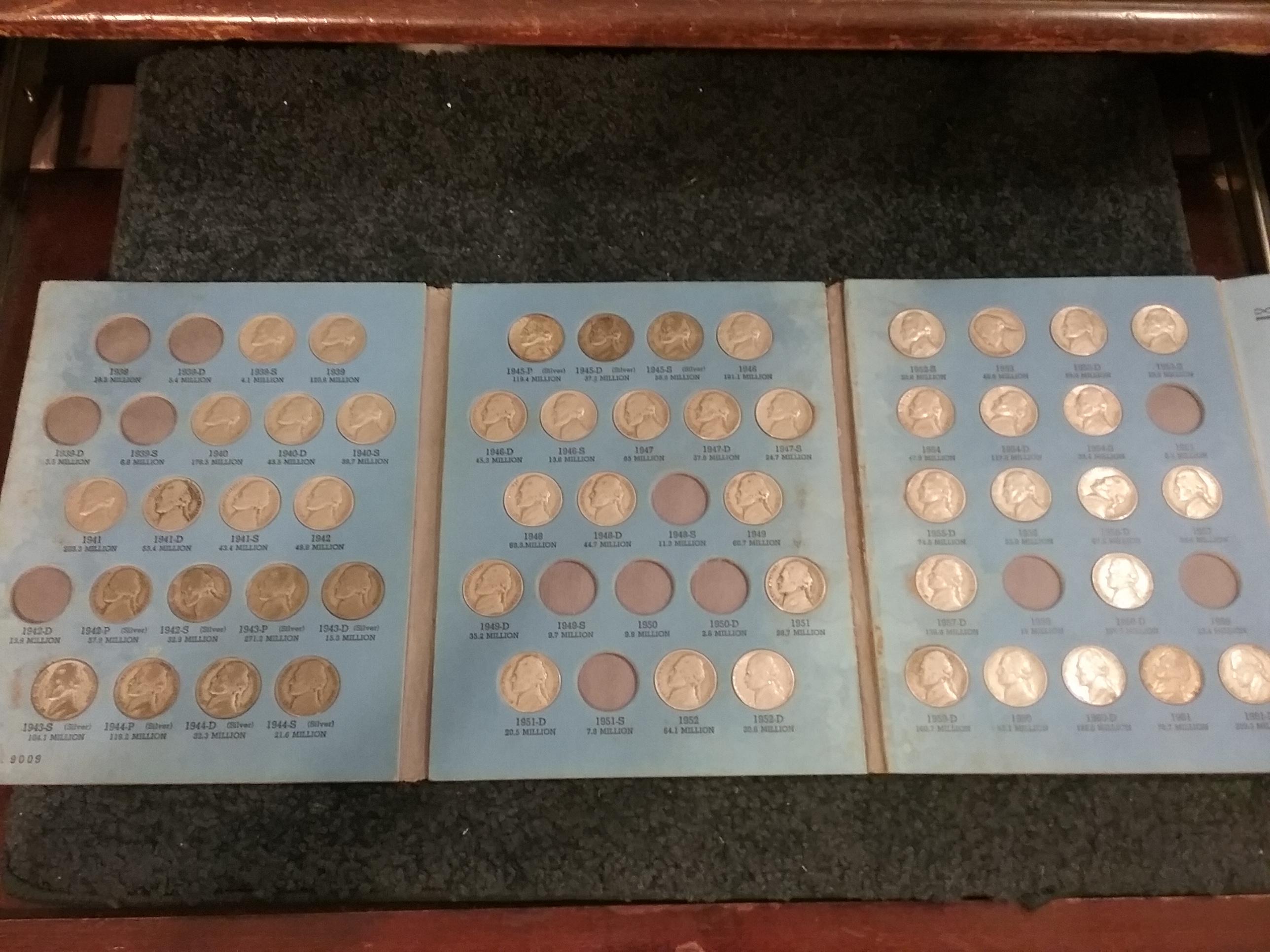 Jefferson Nickel Book..nearly full with all 11 Silvers