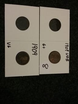 Key Date 1909 and 1909 VDB Wheat cents