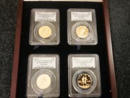 AUCTION HIGHLIGHT! Absolutely Stunning 1984 4-coin Gold Commemorative Set