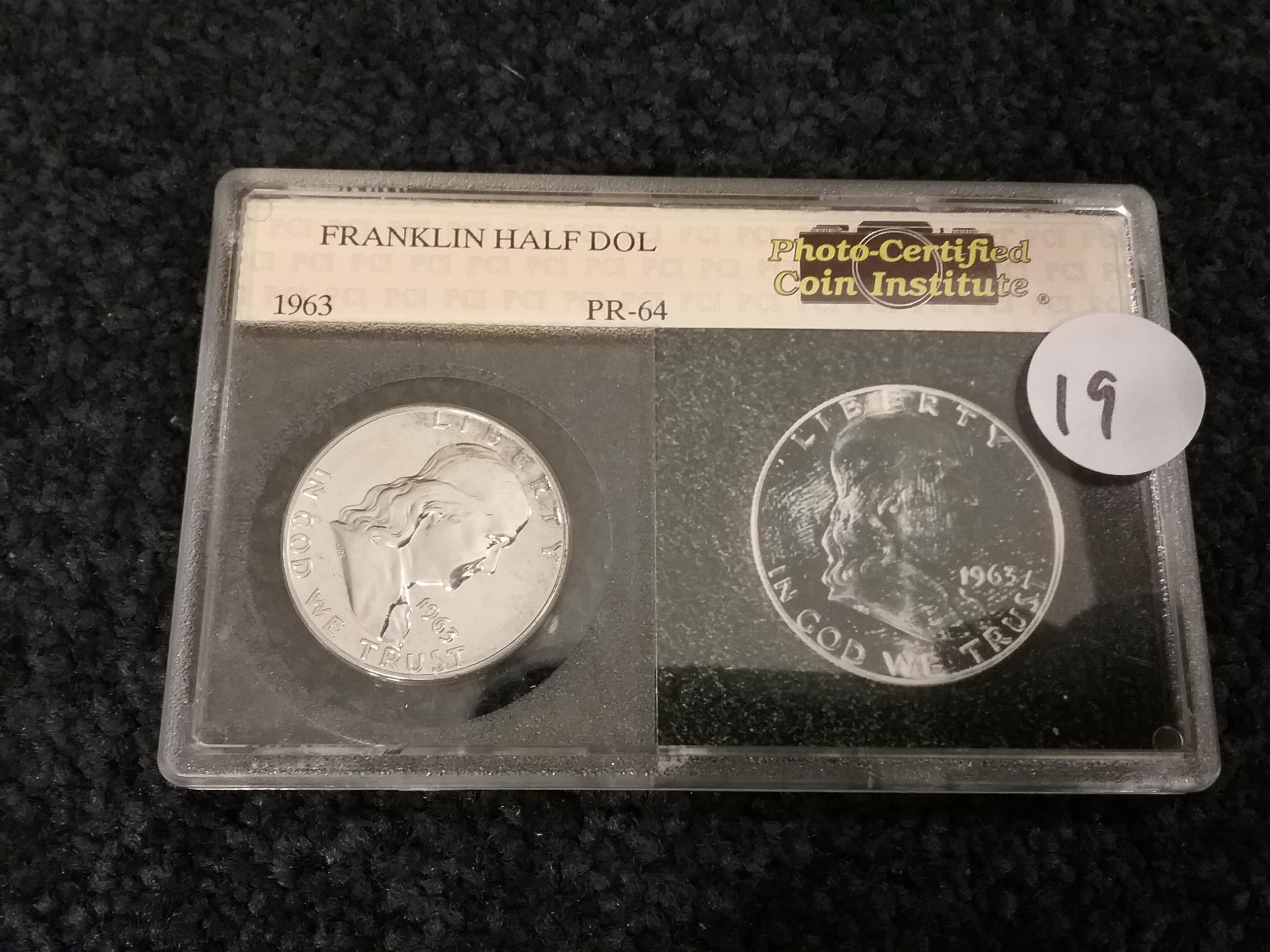 Photo-Certified Coin Institute Franklin Half-Dollar Proof