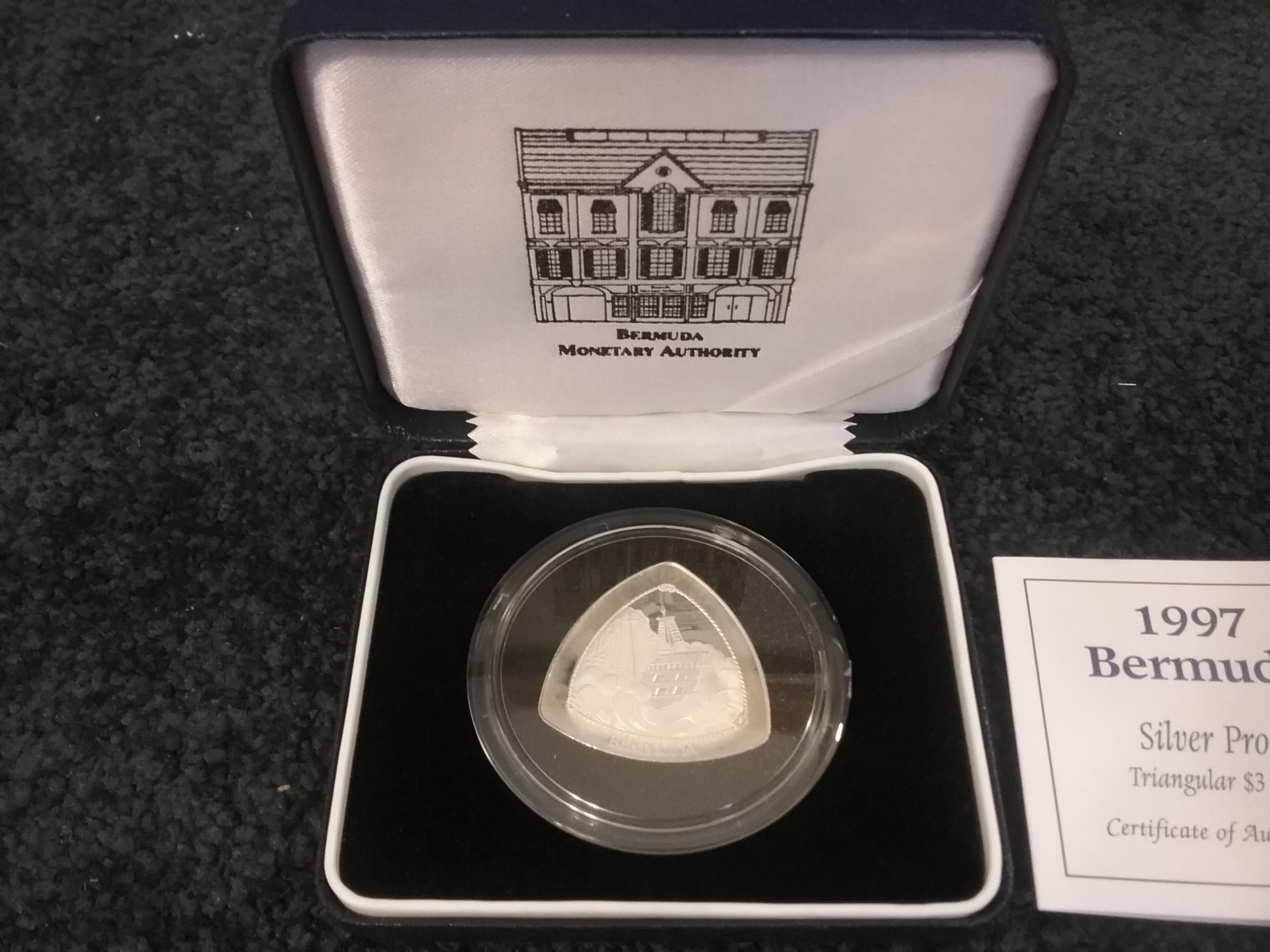 1997 Bermuda Silver $3 Triangular Proof