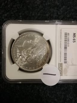 NGC 1885-O Morgan Dollar in MS-65