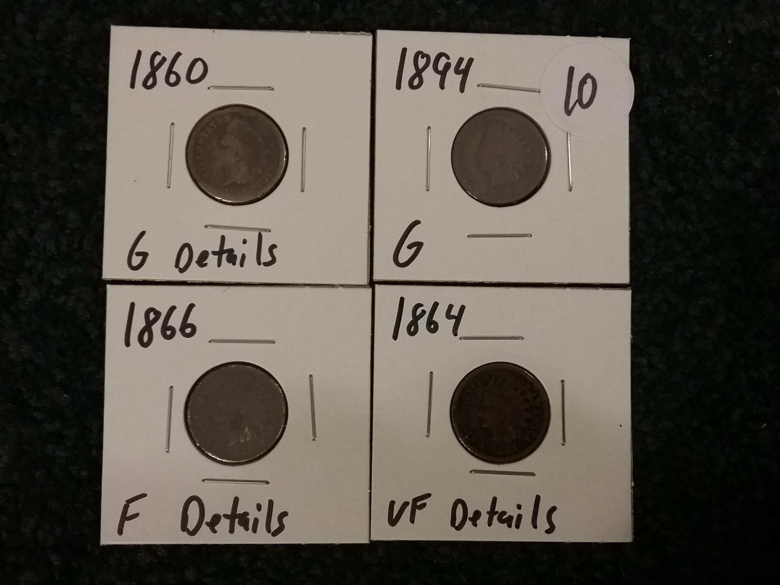 Four Indian Cents Semi-Key dates