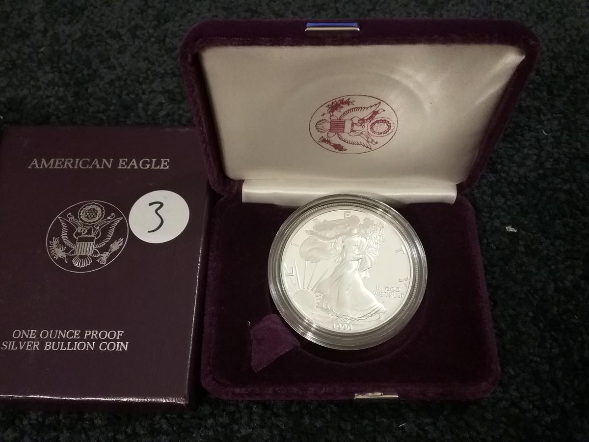 1990-S Proof Deep Cameo American Silver Eagle