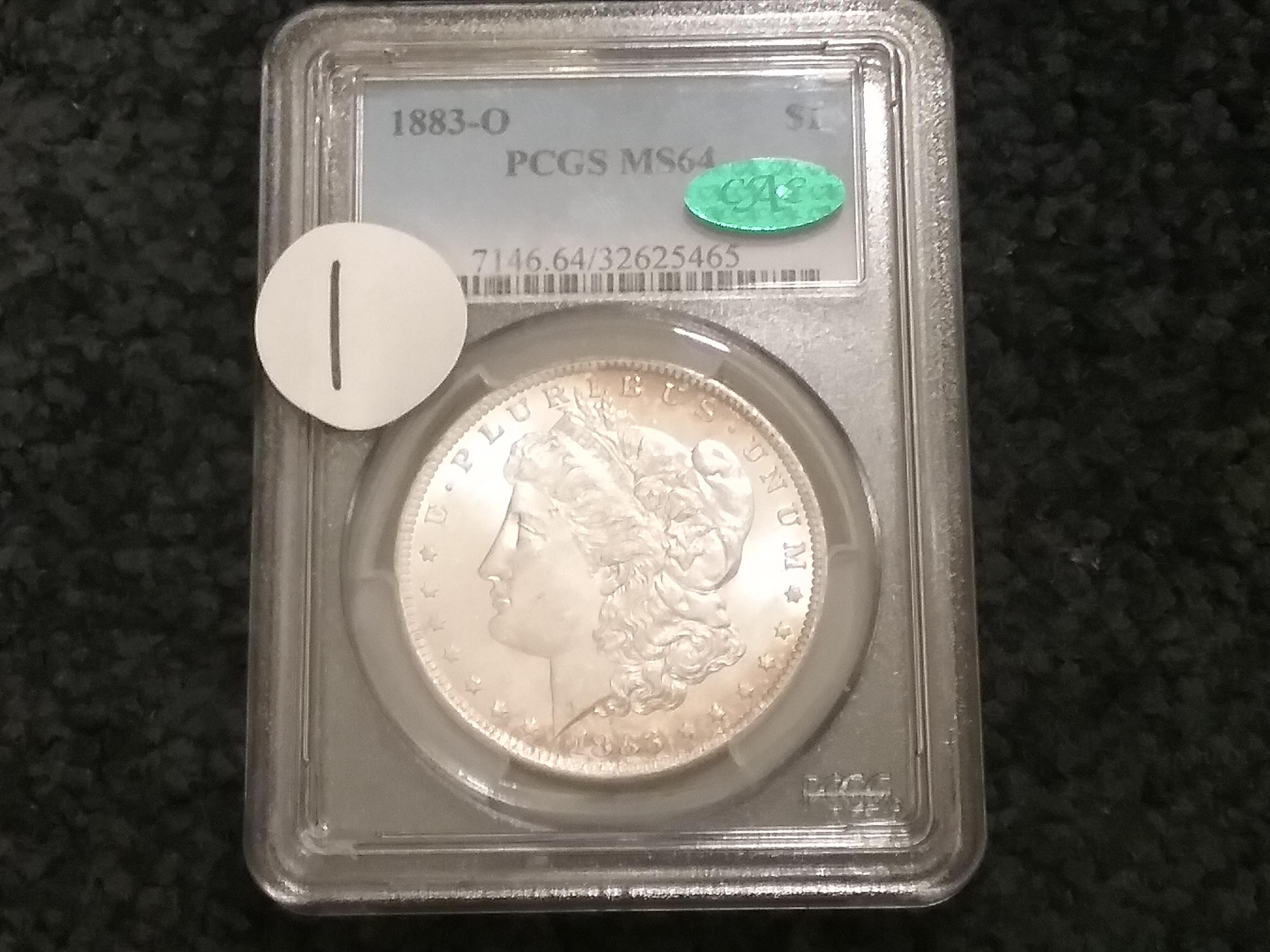 PCGS 1883-O Morgan Dollar CAC-stickered