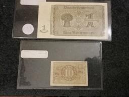 Two German notes…a 1937 in Very Fine Condition and a 1948
