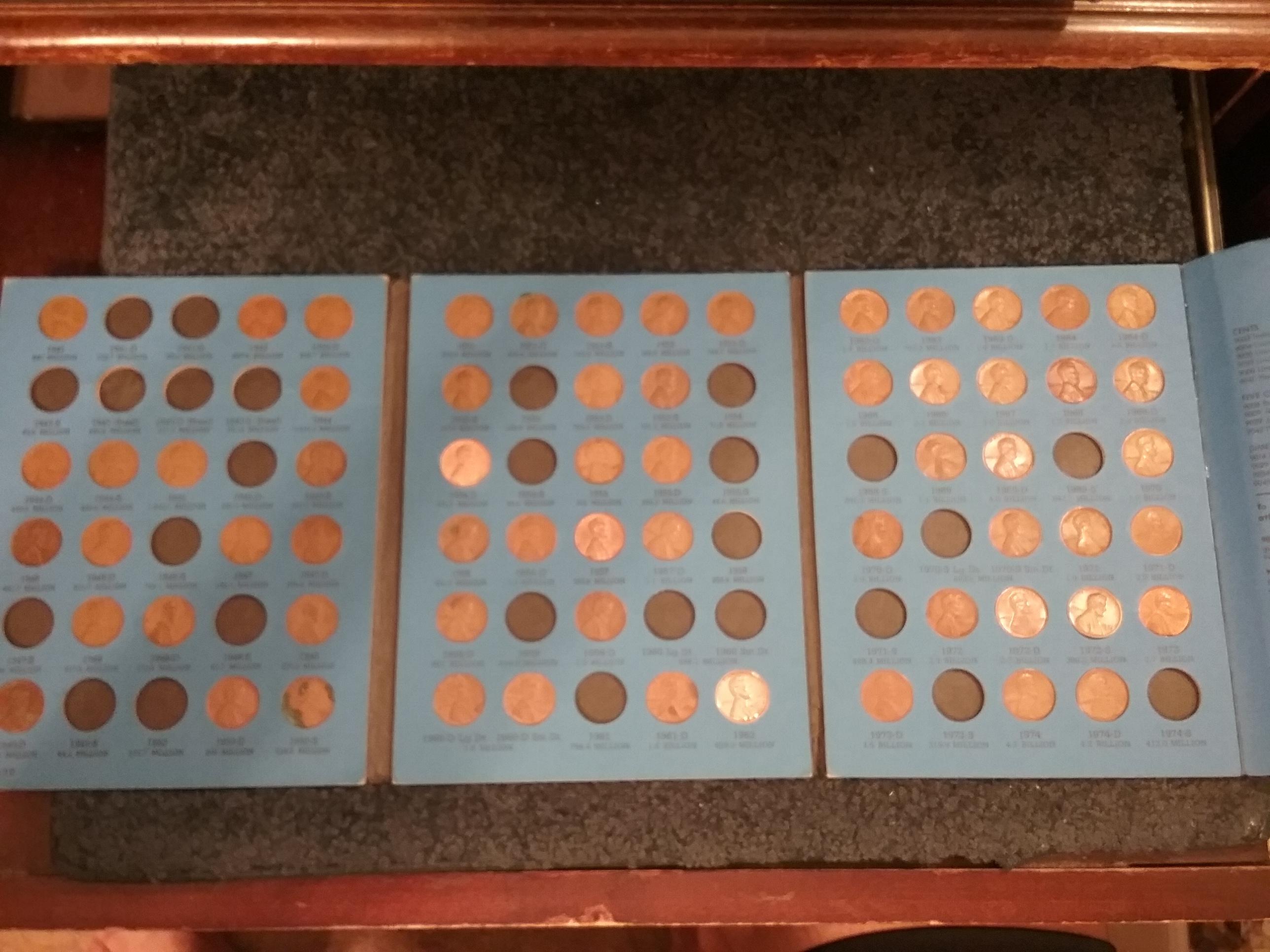 Partial Lincoln Wheat and Memorial Penny book