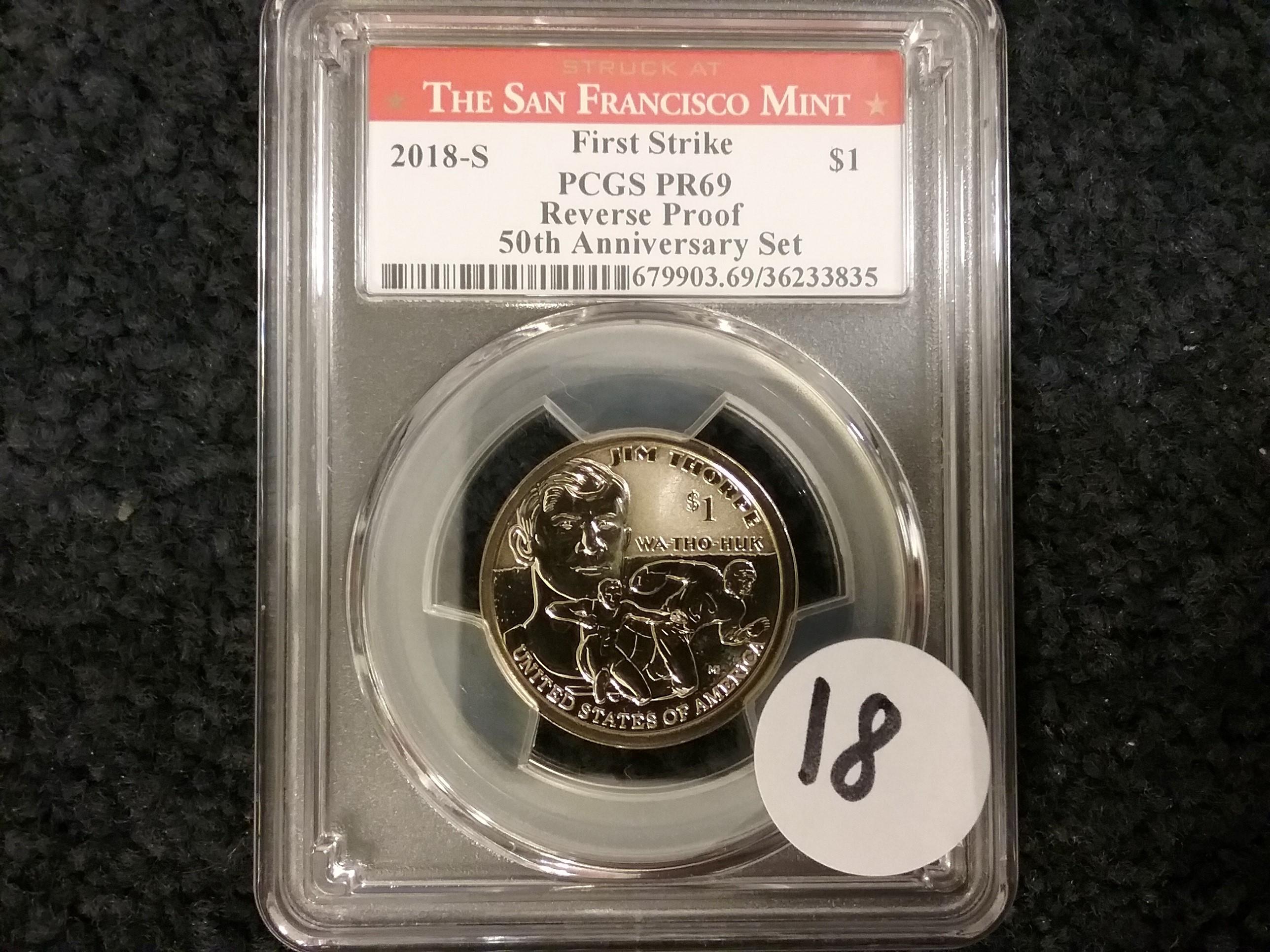 PCGS 2018-S Reverse Proof Sacagawea Dollar