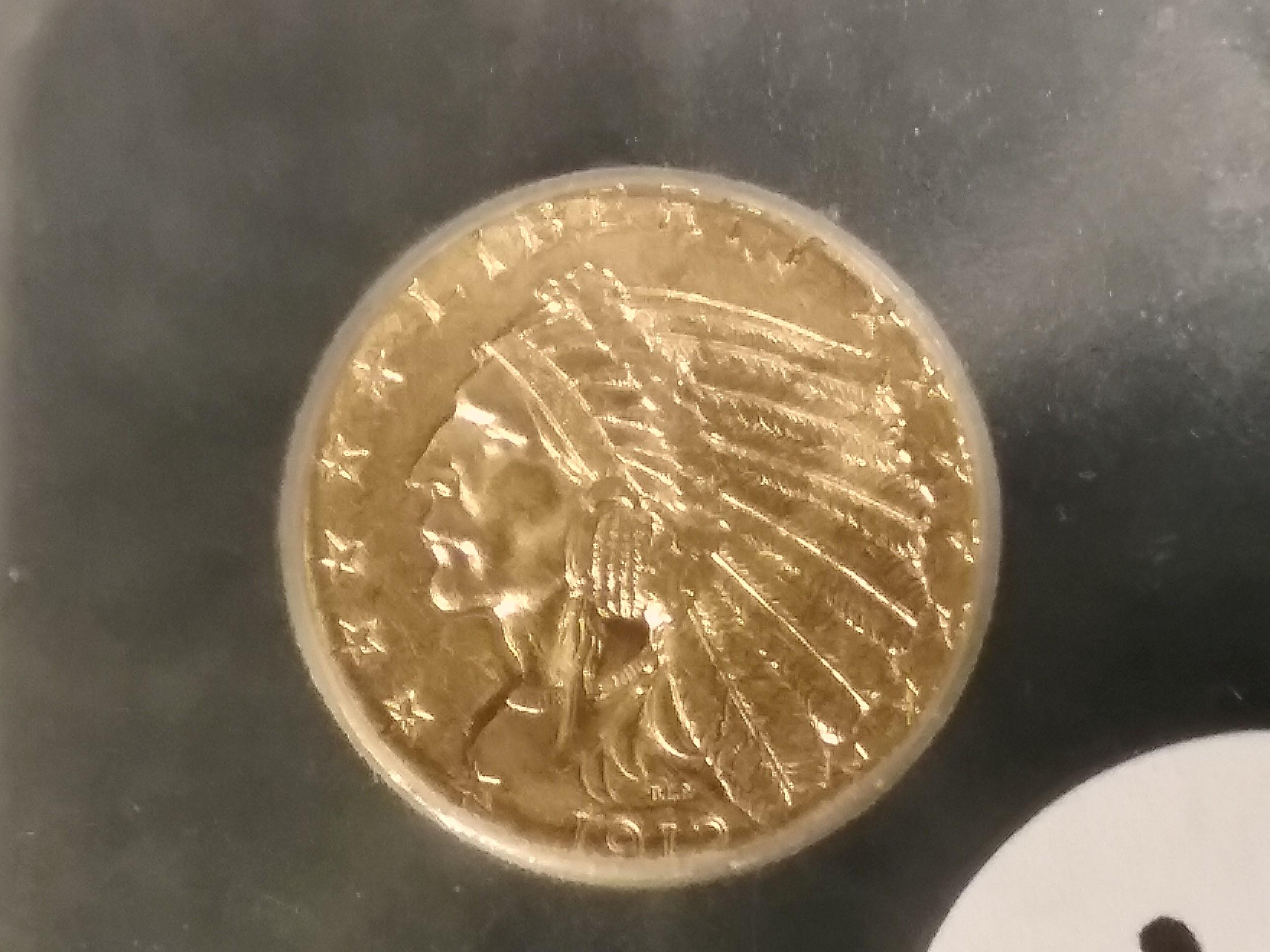 ICG 1912  $2.5 GOLD Quarter-Eagle in MS-62