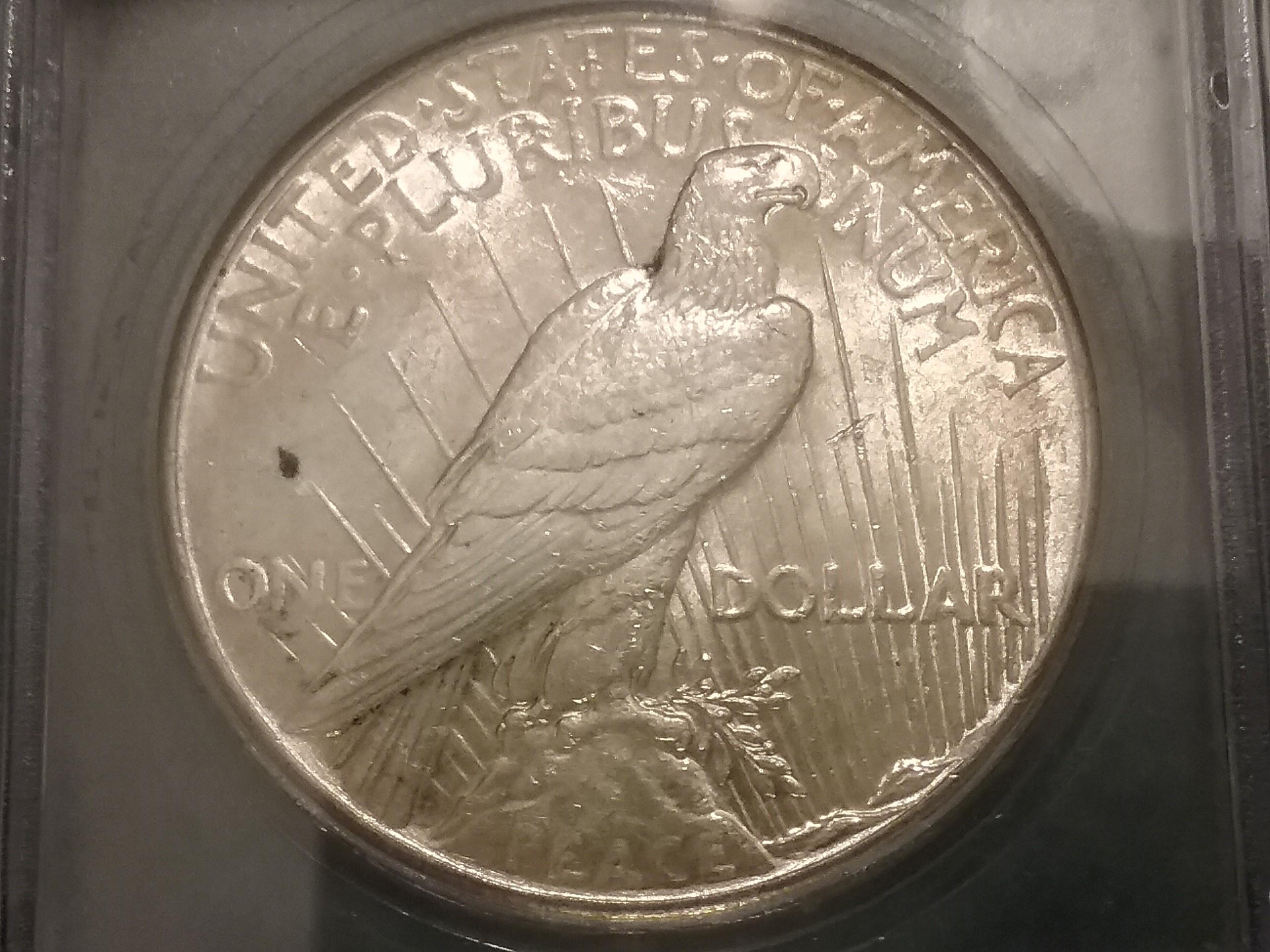 KEY DATE ICG 1928 Peace Dollar MS-61