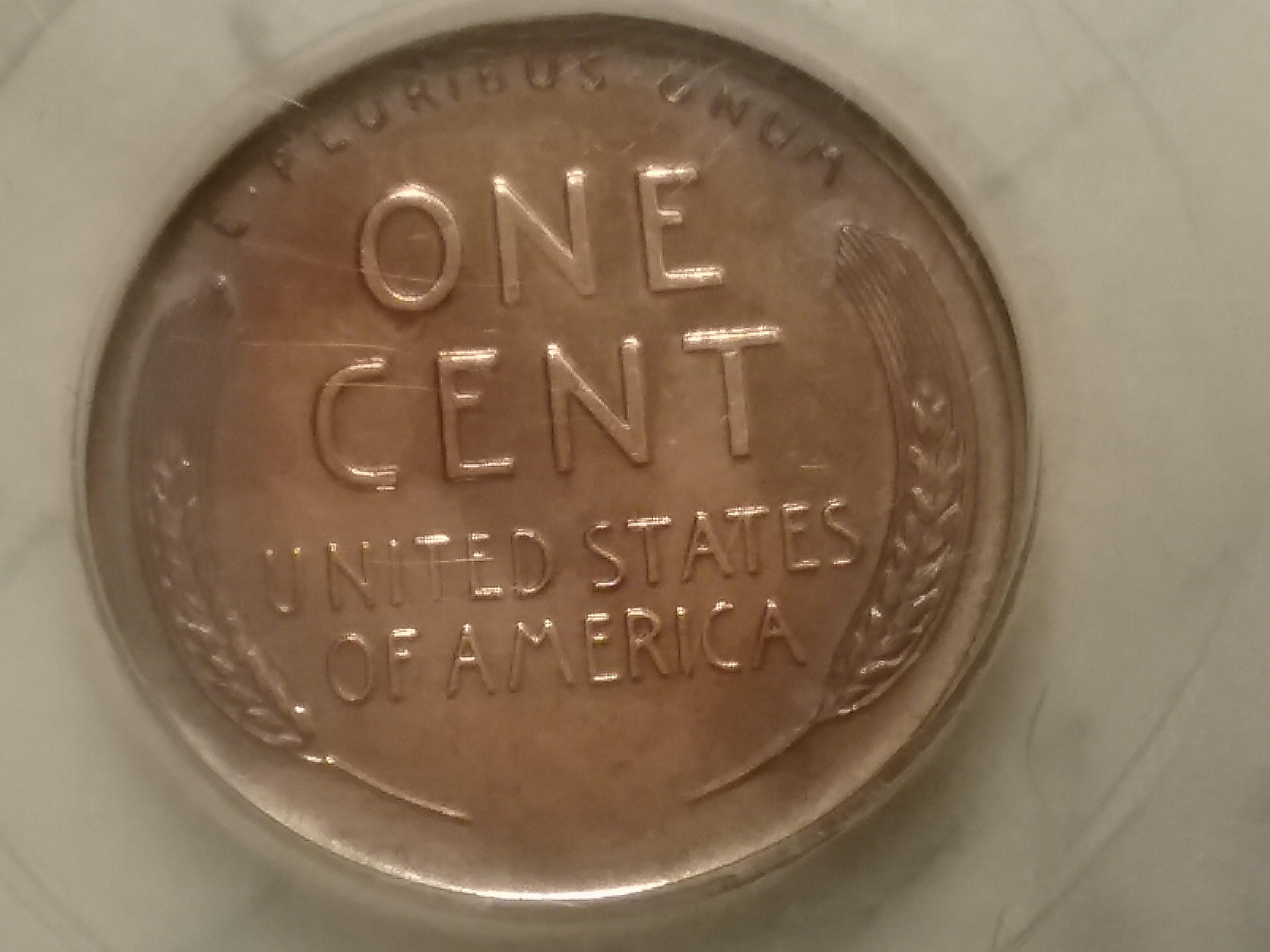 Slabbed 1942 Wheat Cent in Proof 66 RED